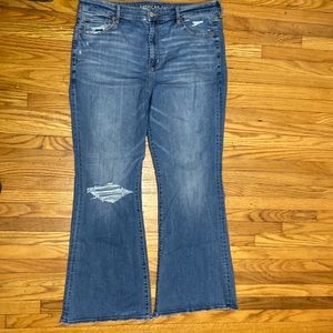Blue flare jeans, size 16 from American Eagle